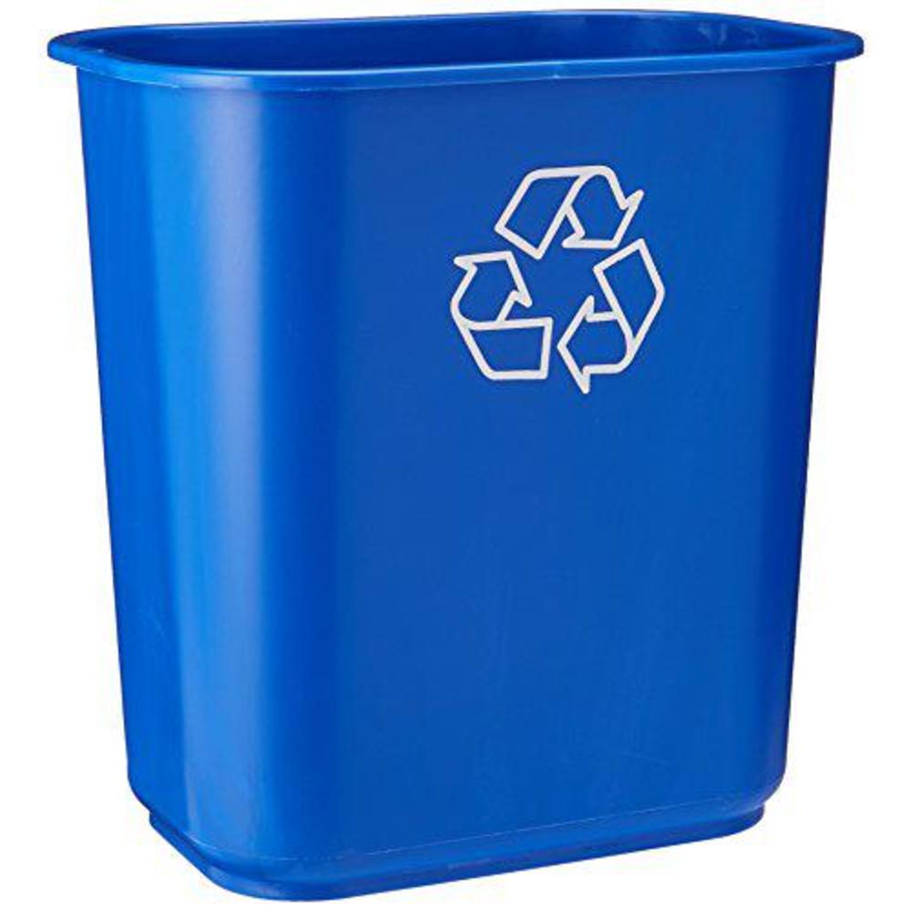 united solutions ecosense wb0070 blue thirteen quart recycling indoor wastebasket - 13qt recycling trash can/bin in blue