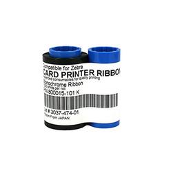 Partshe 800015-101 black monochrome ribbon for zebra p330i p420i p430i card printers, 1000 prints