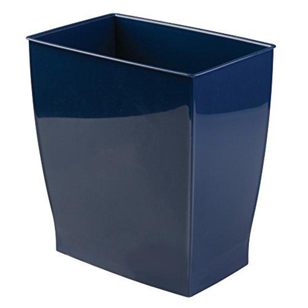 iDesign interdesign mono wastebasket trash can - rectangular, navy