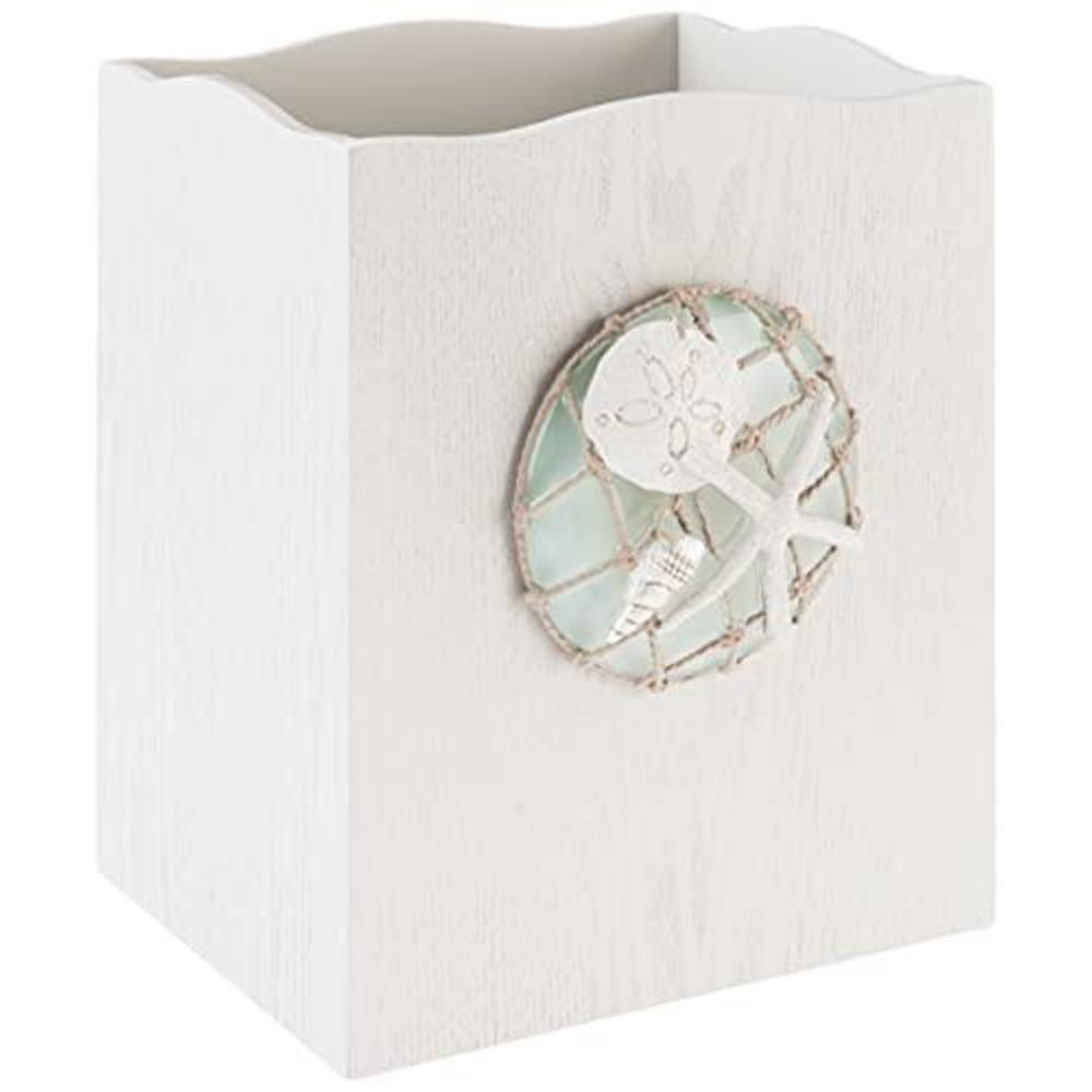 Avanti Linens avanti home - seaglass collection - decorative waste basket for bathroom, home or office