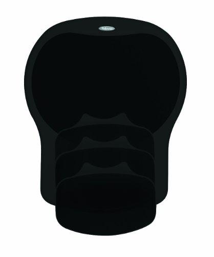 fellowes easy glide gel wrist rest & mouse pad - black (fel93730)