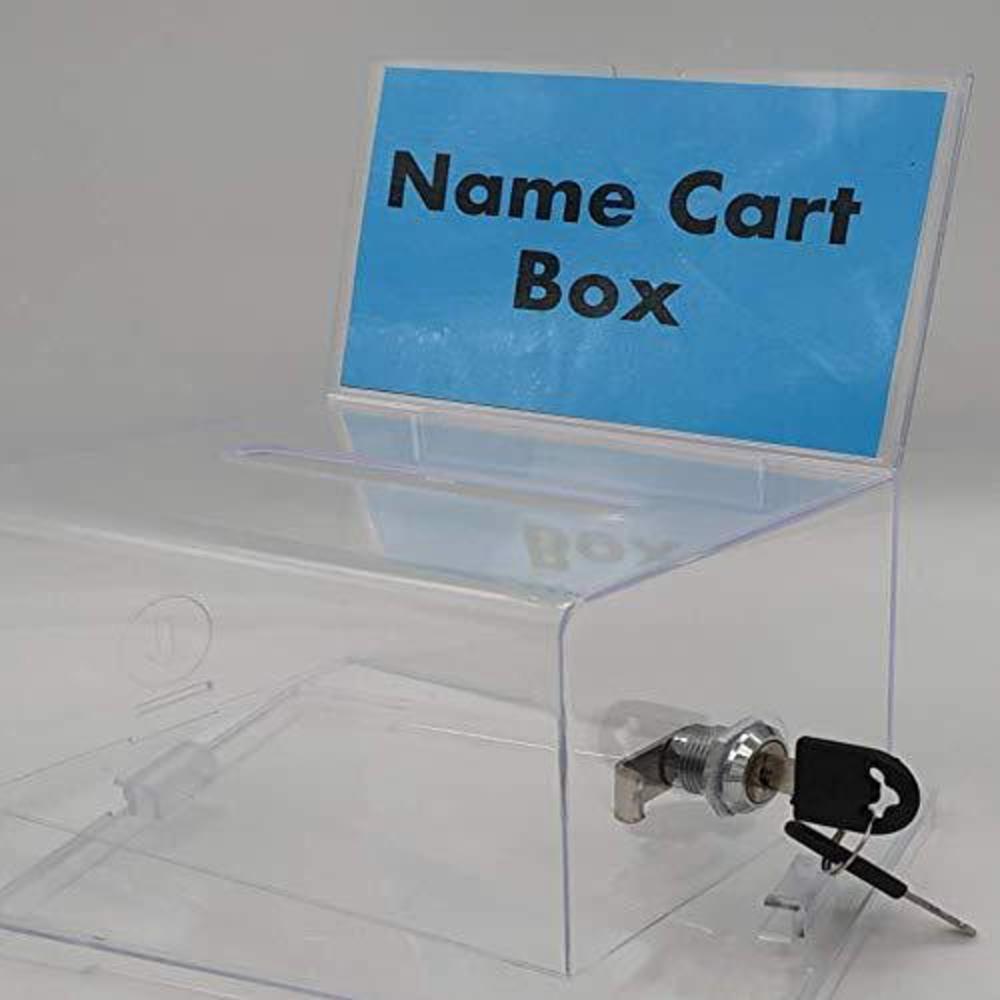 Xing acrylic donation box - plastic countertop container - best for voting,charity,ballot,survey,raffle, contest,suggestions,tips,
