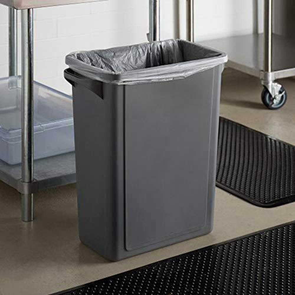 Pro&Family 60 qt. / 15 gallon / 57 liters gray slim rectangular trash can. trash bin kitchen garbage can waste basket recycle bin