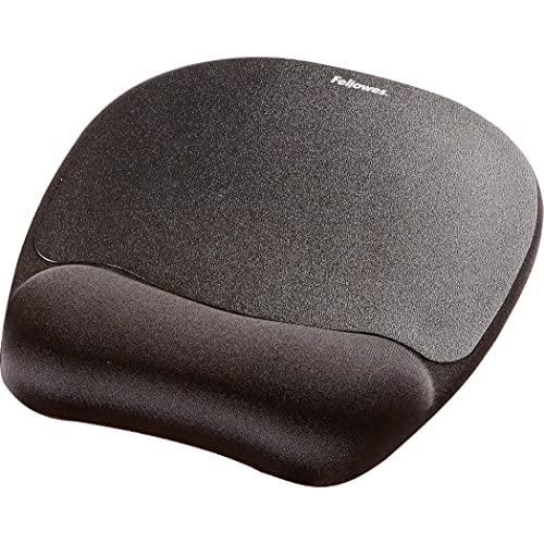fellowes memory foam mouse pad/wrist rest- black (9176501)