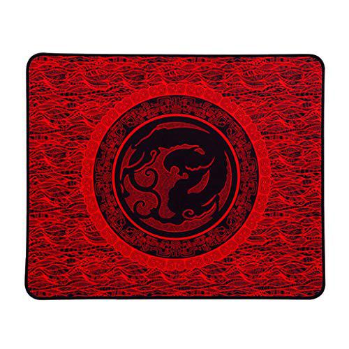 esports tiger qinsui xuan gaming mouse pad - large, red, plush 4mm thickness (480 x 400 x 4mm / 19 x 15.8 x 0.16in)