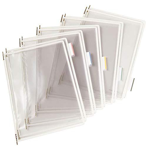 tarifold pivoting pockets for wall, desk or rotary systems - white - letter-size - 10/pack (p020)