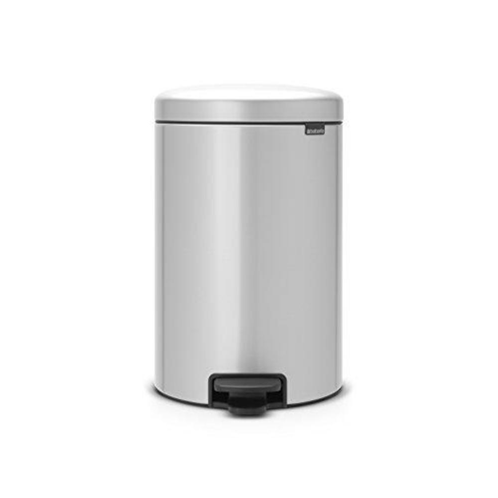 brabantia 114069 step trash can, 5.3 gallon, metallic gray