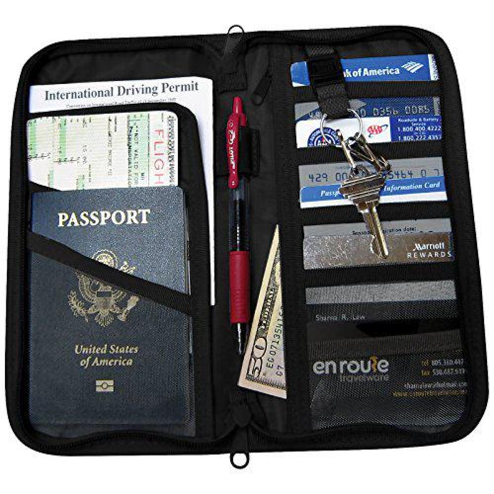 En Route travel organizer with rfid protection built in.