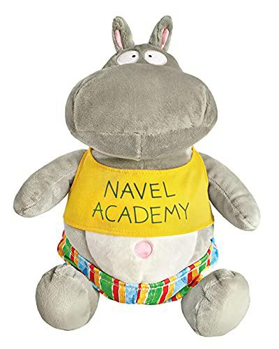 merrymakers belly button book! soft plush hippo doll, 10.5-inch, based on the bestselling classic toddler book by sandra boyn