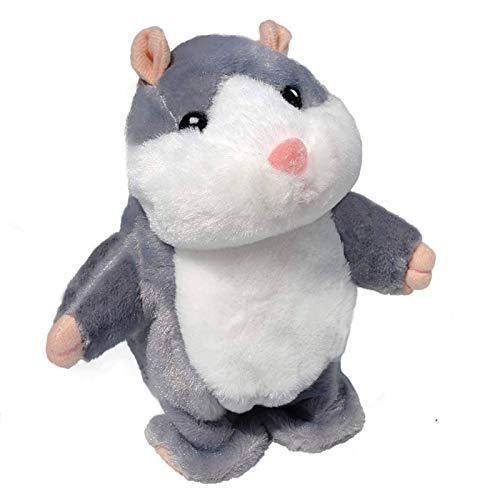 SINYUM upgrade version talking hamster mouse toy - repeats what you say and can walking - electronic pet talking plush buddy hamster