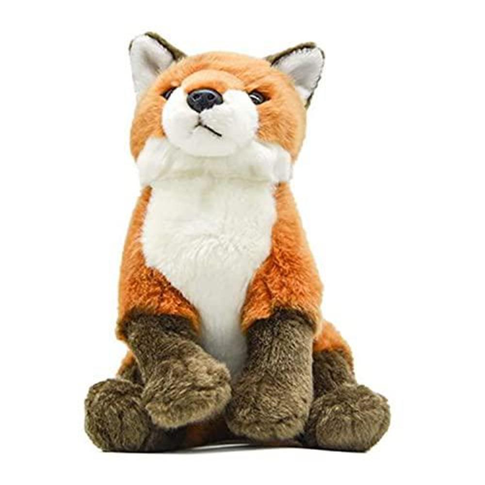 TAMMYFLYFLY lifelike stuffed animal red fox plush toy, 9-inch soft and  comfortable bedtime story fox doll, bedroom decoration (26cm-sit)