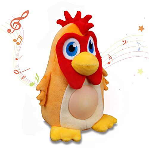 toymaker la granja de zenon baby sleep soothe musical plush toy gallo bartolito stuffed animals toy for toddler 8 in with light and 20