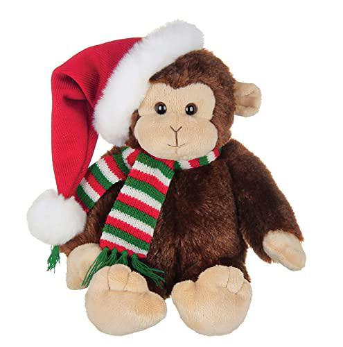 Bearington Collection bearington nicky christmas plush monkey stuffed animal, 15 inch