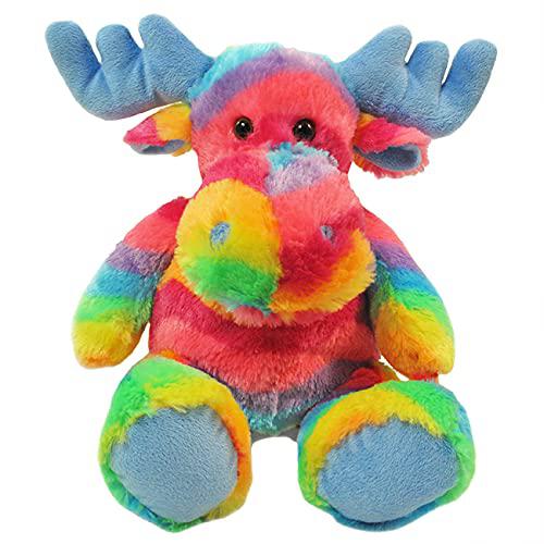 Wishpets sitting moose stuffed animal plush toy for kids - 10" rainbowsoft moose plush