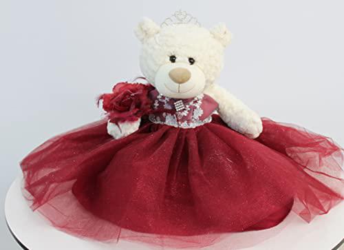kinnex collections by amanda 20 inch quince anos quinceanera last doll teddy bear with dress (centerpiece) ~ b16631-7