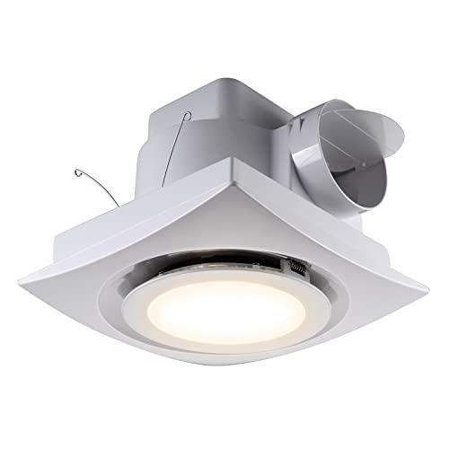 Zeyzer bathroom exhaust fan with led light quiet ceiling mount ventilation  fan combination for bathroom and home, 110 cfm 1.0 sones
