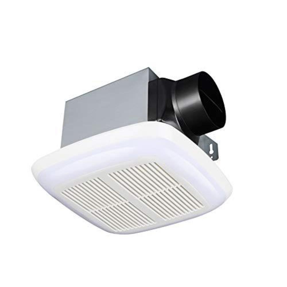 tech drive very-quiet 80 cfm, 1.5 sone no attic access needed installation bathroom ventilation and exhaust fan with led ligh