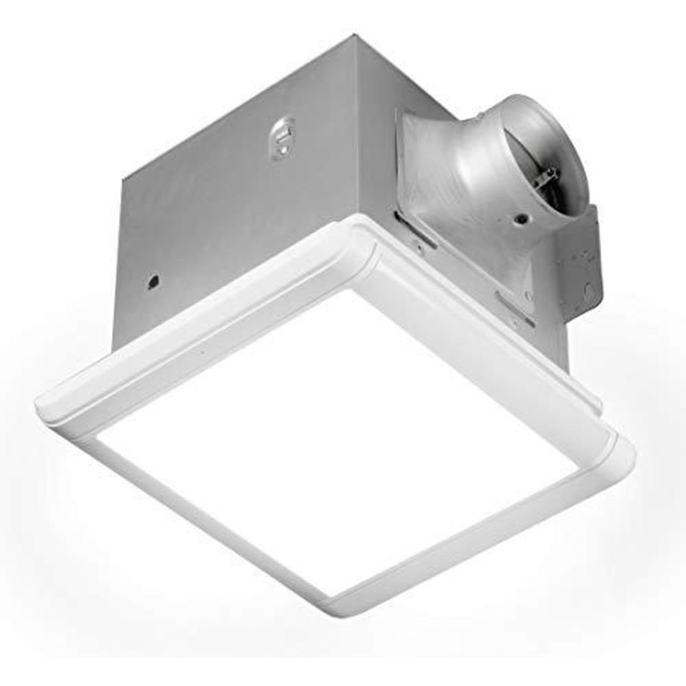 homewerks 7145-80v-hs dual speed bathroom exhaust fan with integrated dimmable led and automating humidity sensor, 1.0-1.5 so
