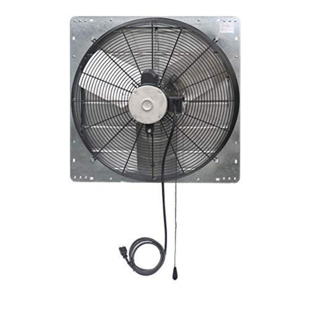 iliving ilg8sf24v-t 24 inch shutter exhaust attic garage grow, ventilation fan with 2 speed thermostat 6 foot long 3 plugs co