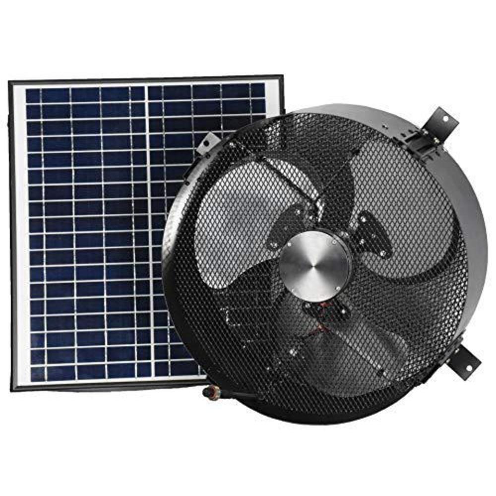iliving solar roof exhaust fan attic gable ventilator, black