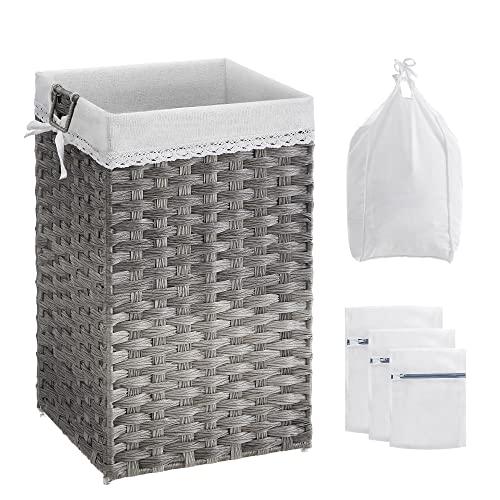 Songmics RNAB09KPQJF3N songmics laundry hamper, 70l rattanlook laundry