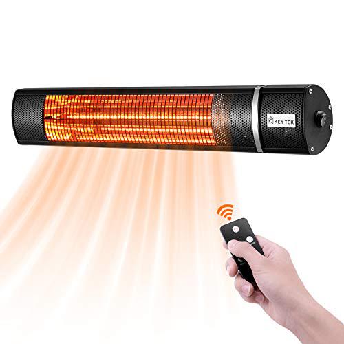 KEY TEK RNAB08QF839N6 key tek wall-mounted patio heater electric infrared  heater indoor/outdoor heater electric for garage backyard wall patio heat