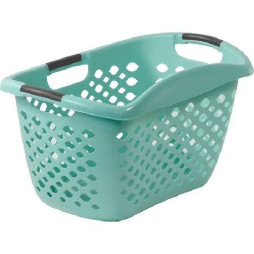 home logic 1.8-bu large-capacity hip grip laundry basket, teal splash