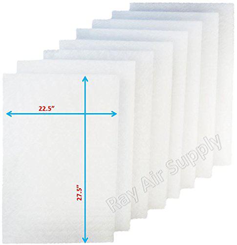 rayair supply 24x30 cimatec airscreen 1000 1" air cleaner replacement filter pads 24x30 refills (4 pack)