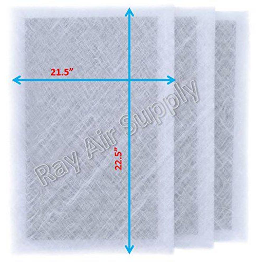 rayair supply 24x24 dynamic air cleaner replacement filter pads 24x24 refills (3 pack) white
