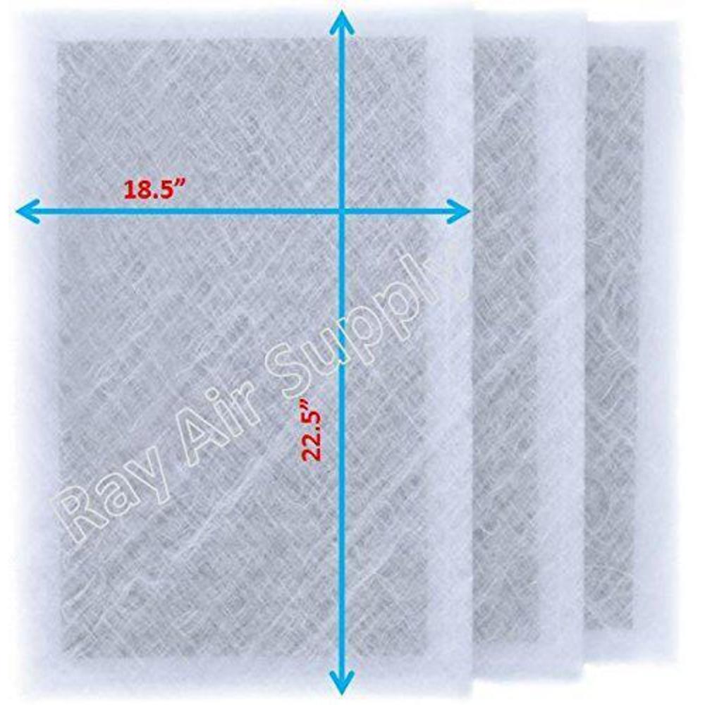 rayair supply 20x25 pureairx air cleaner replacement filter pads 20x25 refills (3 pack) white