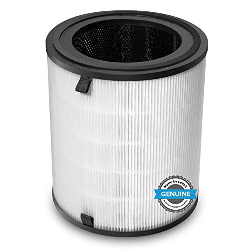 levoit lv-h133 air purifier replacement filter, h13 true hepa and activated carbon filters set, lv-h133-rf, white