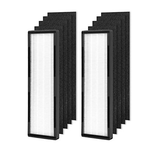 junhui ac4825 replacement filters 2 hepa + 8 chocolate filters compatible with germguardian air purifier ac4825, ac4825e, ac4