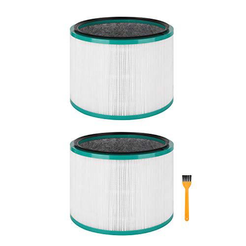 colorfullife 2 pack replacement filter for dyson hp01, hp02, dp01, dp02 desk purifiers. compare to part # 968125-03 for dyson