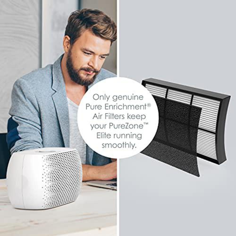 pure enrichment genuine 2-in-1 true hepa official replacement filter for the purezone breeze tabletop air purifier (pecompap)