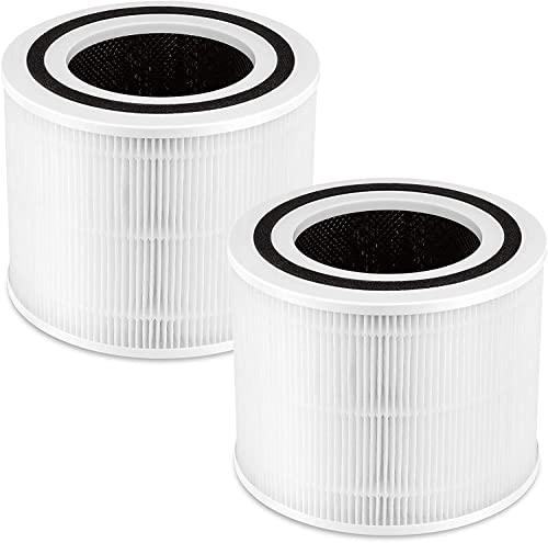 Cabiclean 2 pack core 300 replacement filter compatible with levoit core 300, h13 hepa filter, compare to part no. core 300-rf, white
