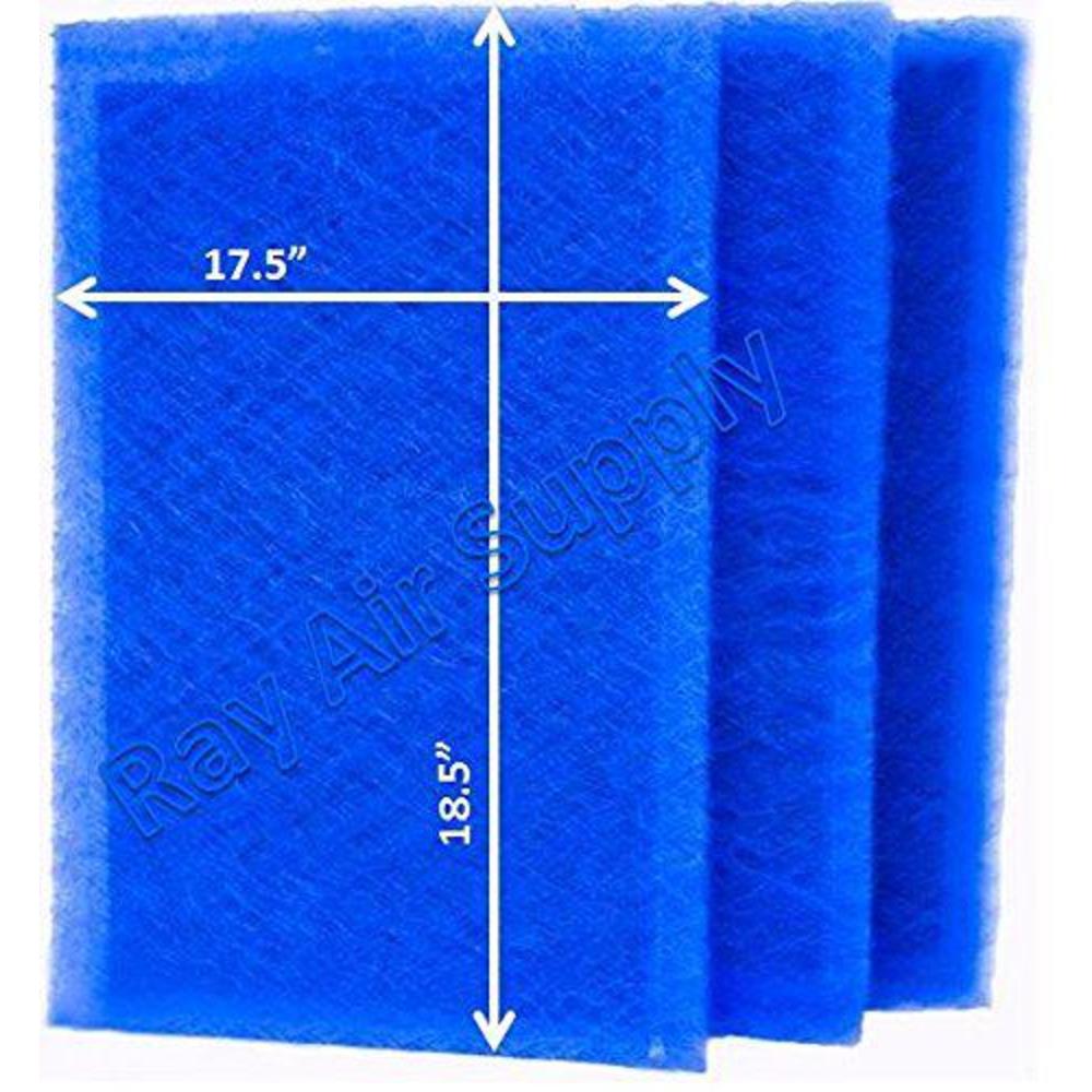 rayair supply 20x20 premierone pureflo p6100 replacement filter pads ms-2020 (3 pack)