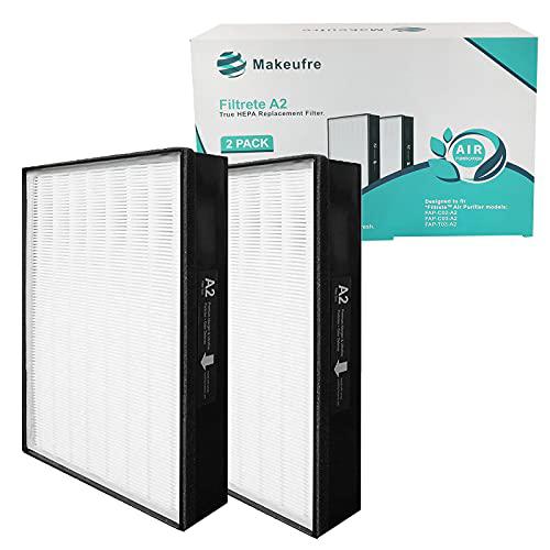 makeufre h13 grade true hepa replacement filter a2, compatible with filtrete room air purifier models fap-sc02l, fap-c02-a2, 