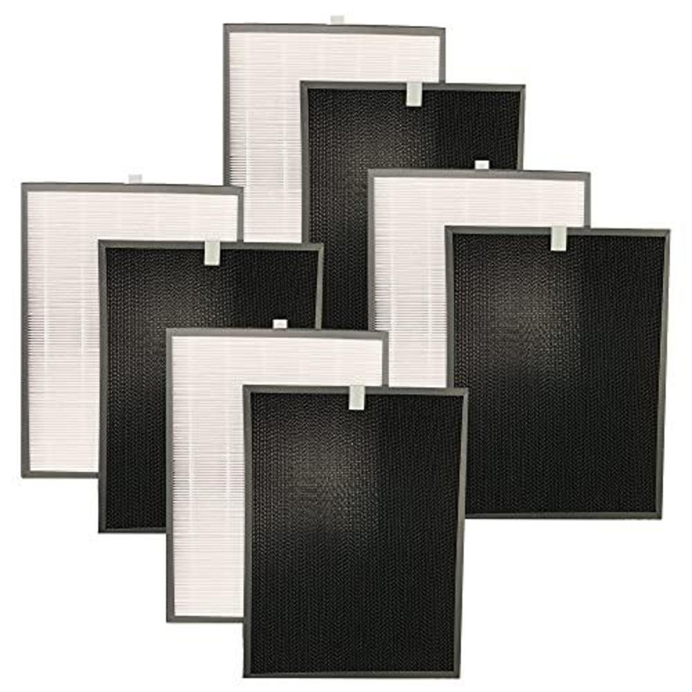 think crucial replacement 4 air purifier filters & 4 carbon filters fit winix j, models hr950 & hr1000, compare to part # 117