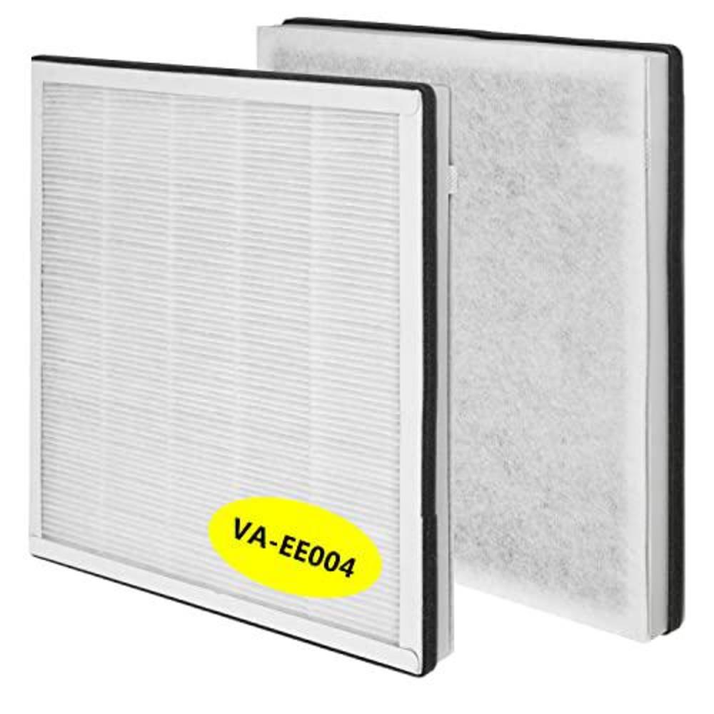 lhari va-ee004 replacement filter, compatible with vava 3-in-1 va-ee004 air purifier, true hepa & activated carbon filter set