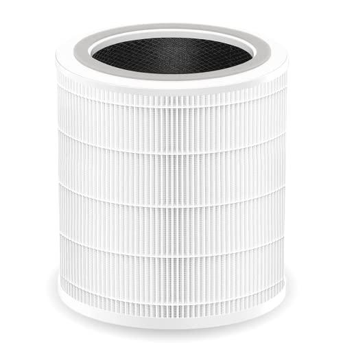 yonice 400s replacement filter compatible with levoit core 400s air filter, part# core 400s-rf (b08sqqk6k7), 3-in-1 h13 true 