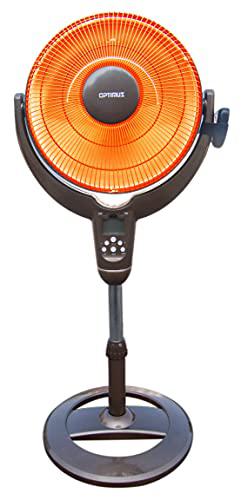 Optimus RNAB007VEQ5I4 optimus 14 oscil pedestal digital dish remote heater,  black