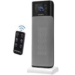 rosewill electric tower, ceramic portable oscillating heater with thermostat for small space home & office, remote control, 9