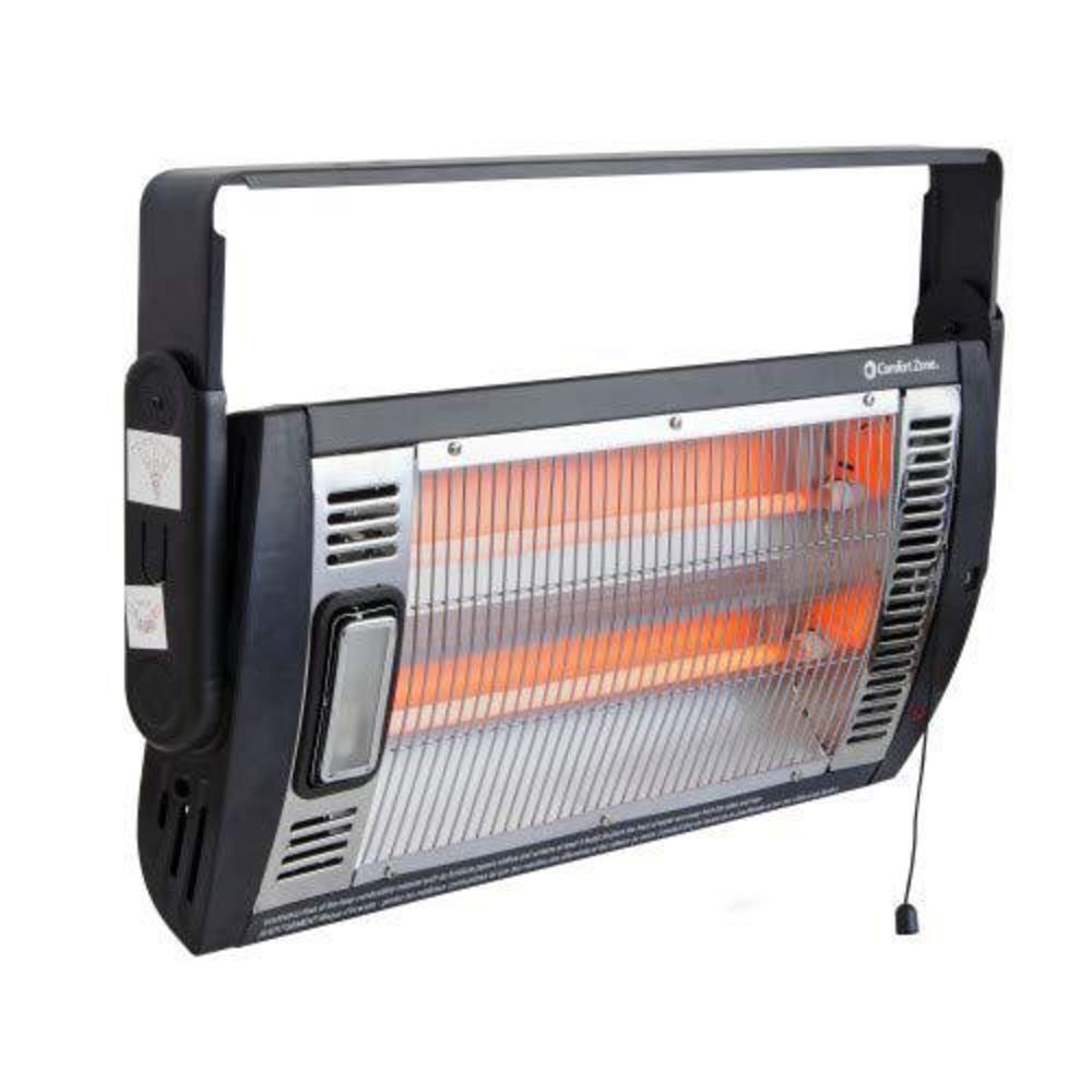 comfort zone czqtv5m ceiling mounted radiant quartz heater with halogen light included