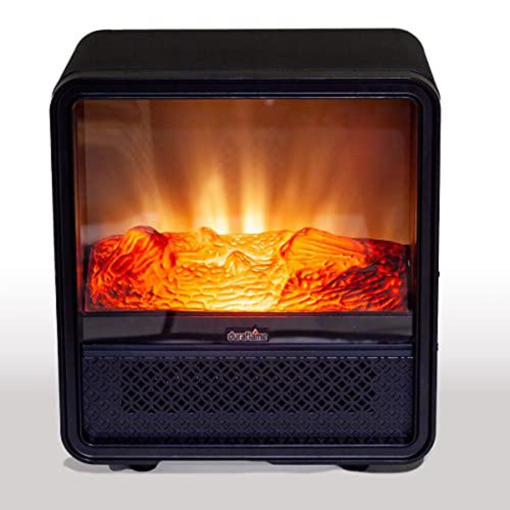 Twin Star duraflame 1500 watt small portable heater with grate, black