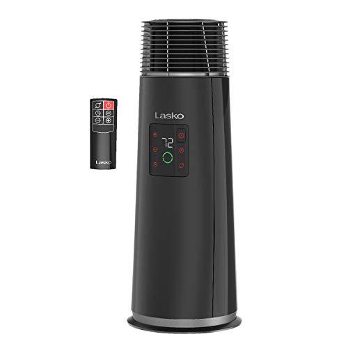 Lasko Products lasko 360-degree oscillating ceramic tower heater for home with tip-over safety, adjustable thermostat, timer, remote and 3 s