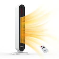 stealth 32'' space heater, 4 modes, 6h timer, safety fast - quiet heat,tip-over protection, 1500w ptc ceramic heater portable