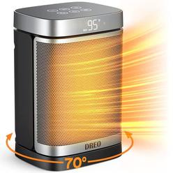 dreo 1500w space heater, 70 oscillating electric heater with digital thermostat, portable heaters for indoor use, ptc ceramic