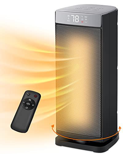 Sunnote Space Heater For Indoor Use, 1500W Fast Heating, Electric & Portable Ceramic Heaters With Thermostat, 5 Modes, 24Hrs Tim