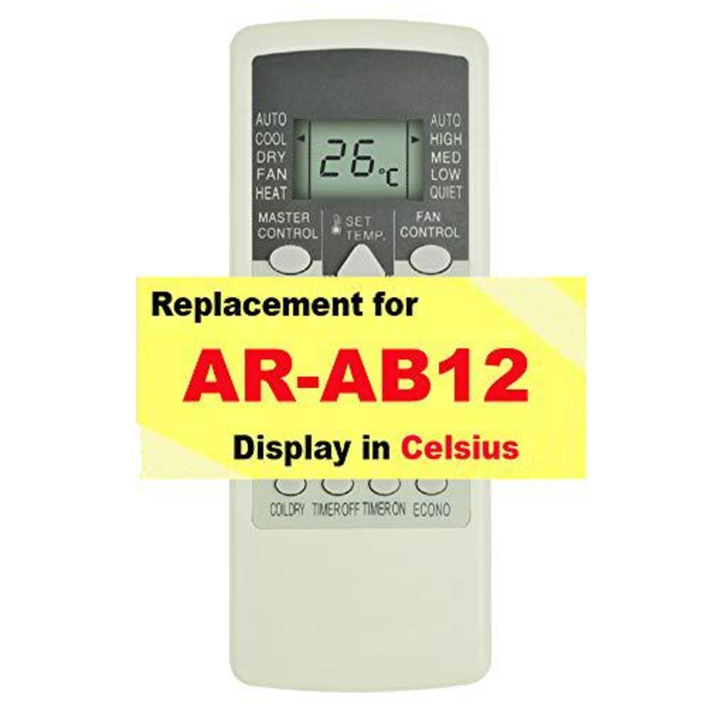ying ray replacement for fujitsu air conditioner remote control ar-ab12 (display in celsius)