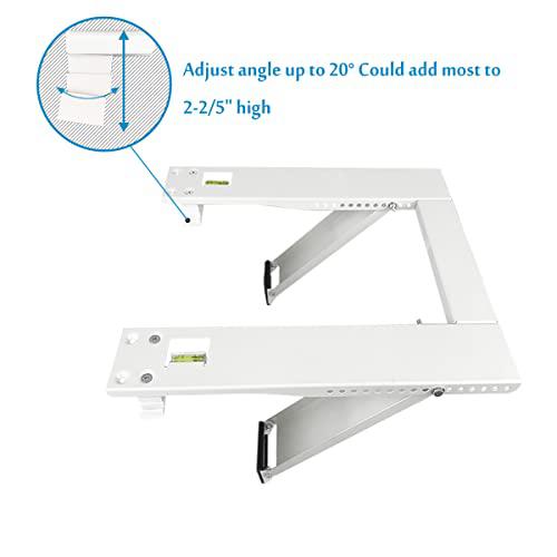 qualward air conditioner bracket window ac support brackets - heavy duty with 2 arms, up to 180 lbs for 12000 to 24000 btu ac